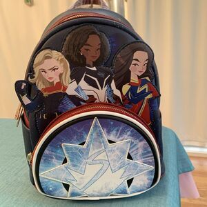 NWT Loungefly The Marvels Glow In The Dark Mini Backpack Disney Marvel Studios